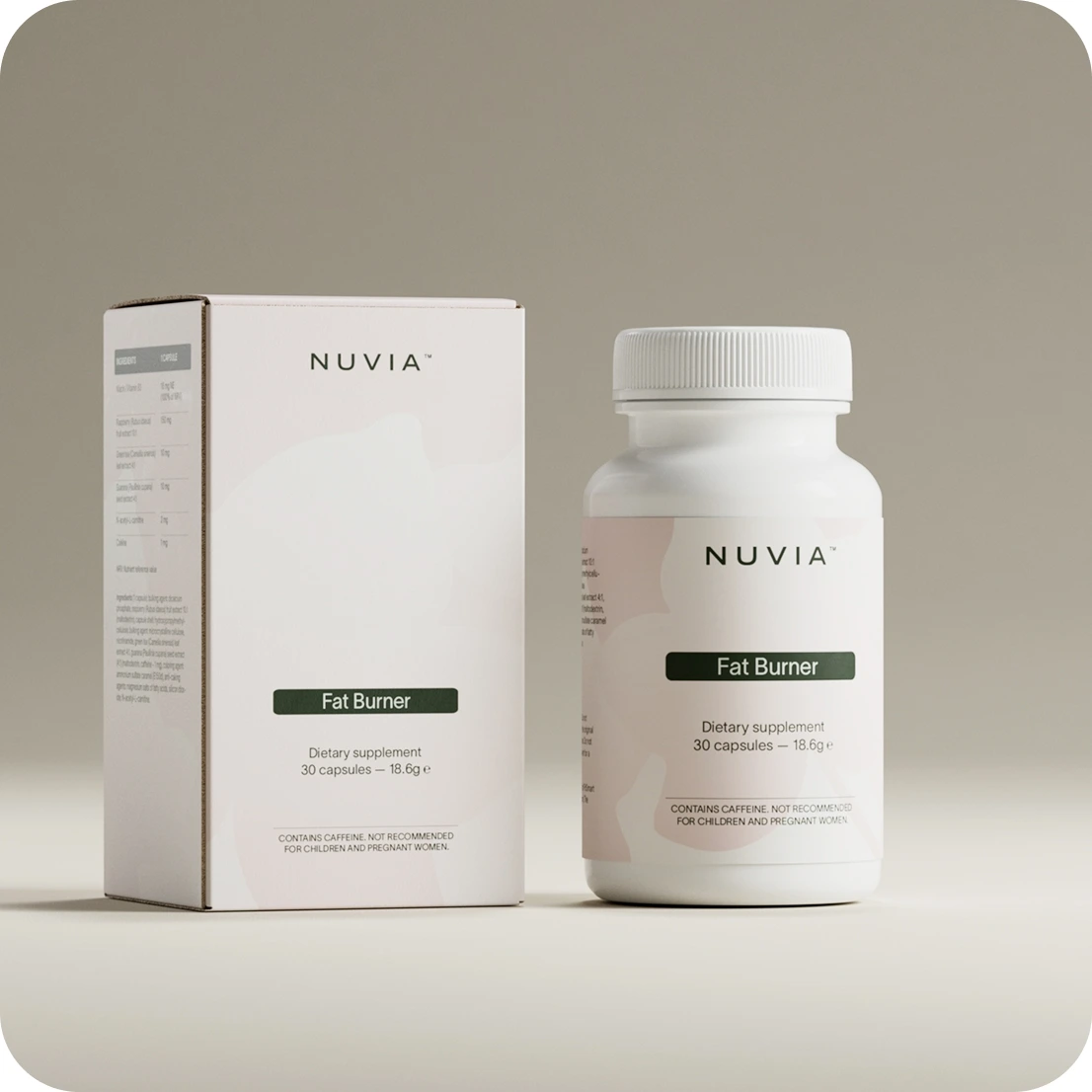 Nuvia ingredients - box and bottle